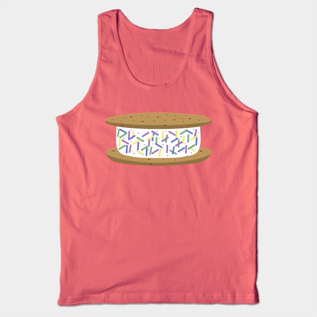 Chocolate Chip Cookie Ice Cream Sandwich Tank Top by PandLCreations